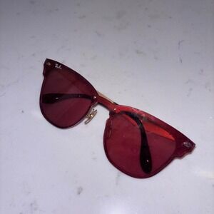 Ray-Ban Blaze Blazer Clubmaster Gold Brown Sunglasses Y2K Retro Luxury Designer